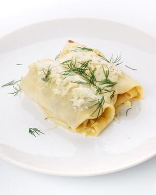 Постные блины на воде с картофелем