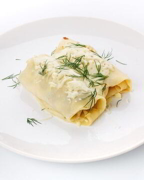 Постные блины на воде с картофелем