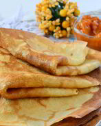 Простые блины на молоке