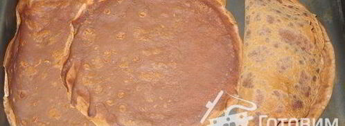 шоколадные блины с суфле полумесяц. Шаг 5