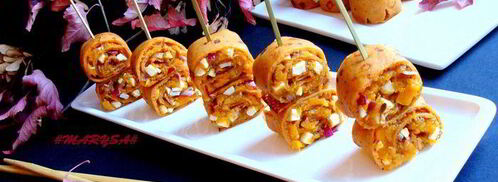 томатные блинчики с пряной тыквой и брынзой. Шаг 10