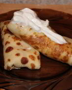 Тонкие блинчики с творогом