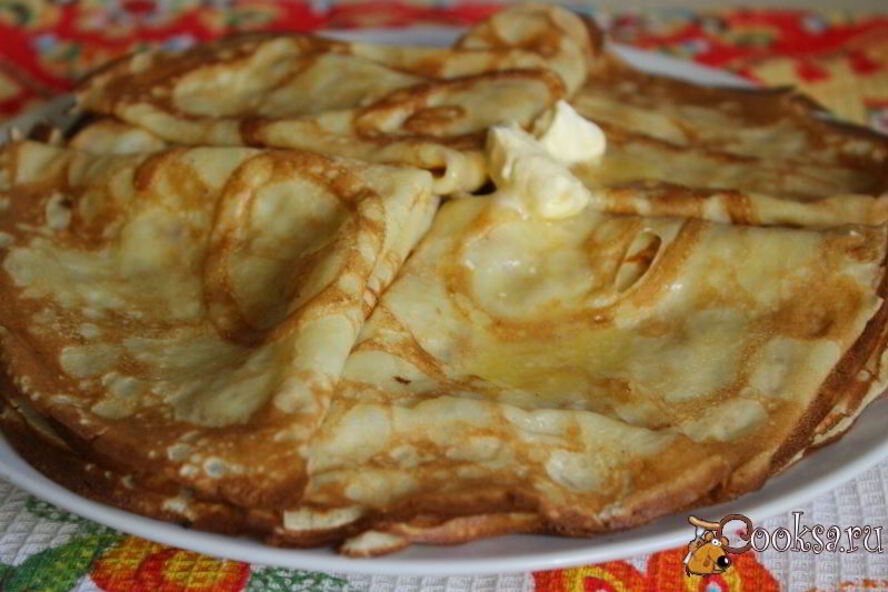 Рецепт тонкие сладкие блинчики на молоке