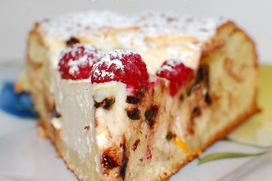 Рецепт большая ватрушка с шоколадными дропсами