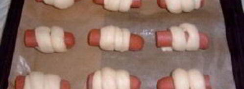 булочки с колбасой. Шаг 12