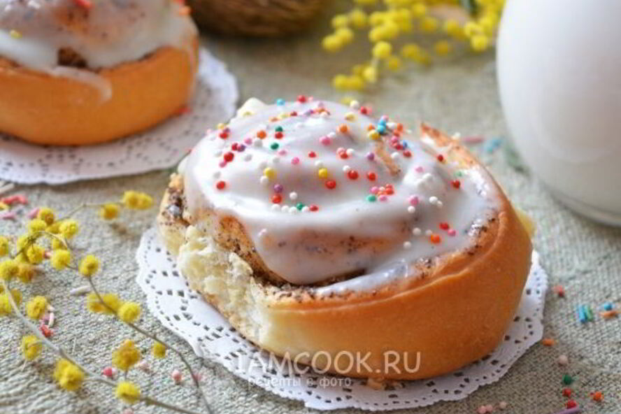 Рецепт булочки с маковой начинкой