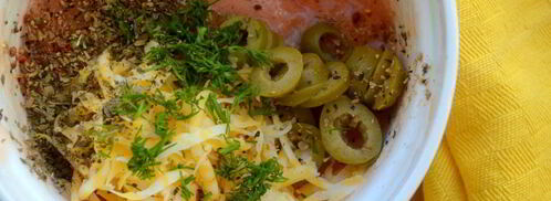 булочки с оливками, сыром и помидорами. Шаг 2