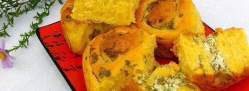 пампушки с тыквой, чесноком и зеленью. Шаг 9