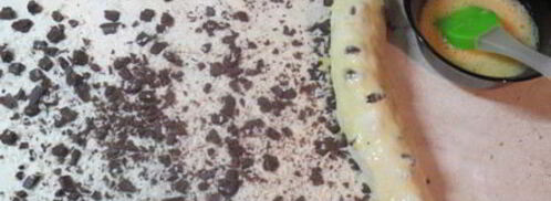 шоколадно-банановые булочки улитки. Шаг 8