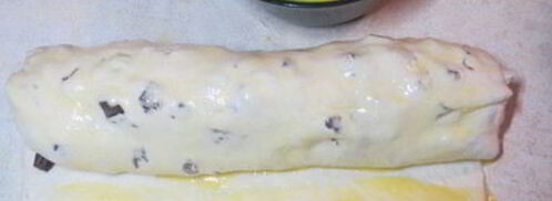 шоколадно-банановые булочки улитки. Шаг 10