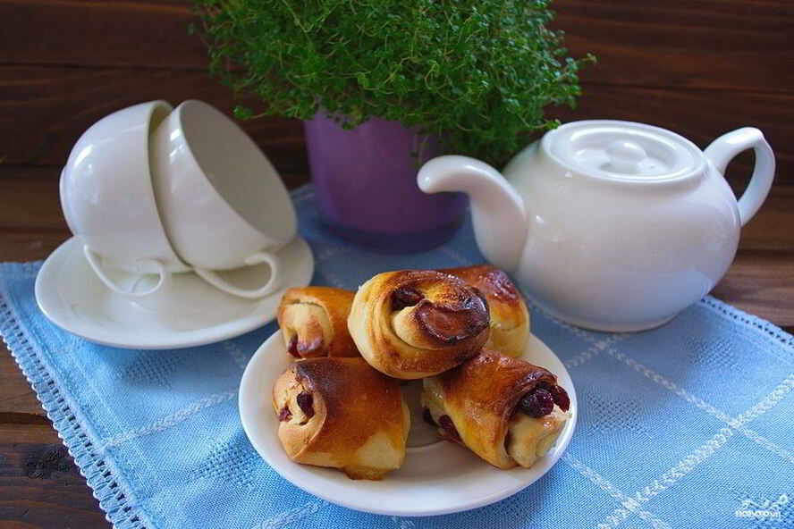 Рецепт сладкие булочки на кефире