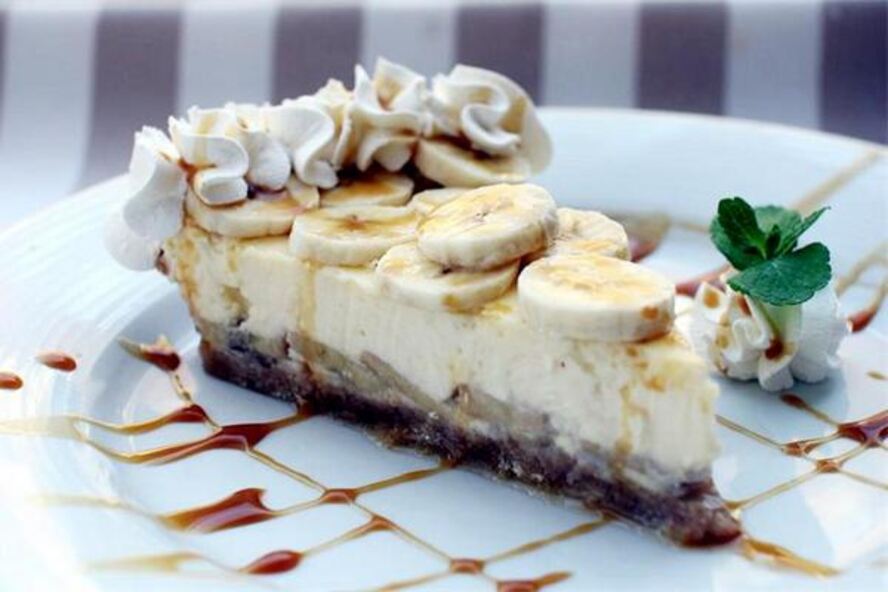 Рецепт банановый чизкейк с карамелью