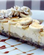 Банановый чизкейк с карамелью