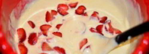 чизкейк с клубникой в мультиварке. Шаг 3