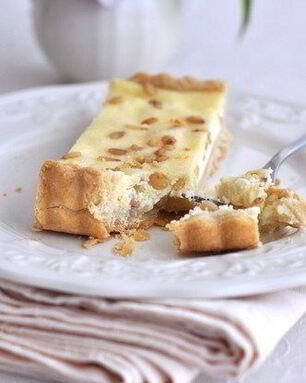 Лимонный чизкейк с кедровыми орехами