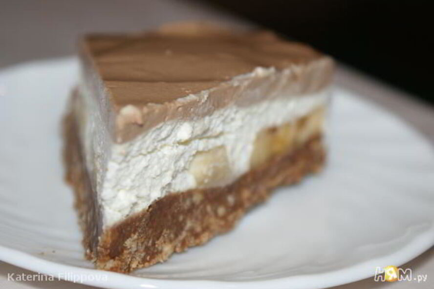 Рецепт шоколадный чизкейк с бананами