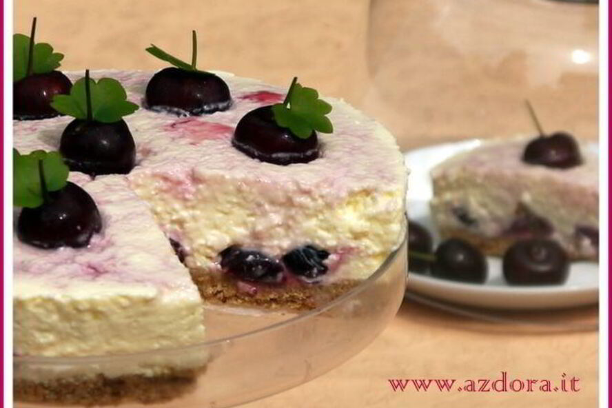 Рецепт вишневый чизкейк с ароматом корицы