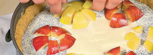 яблочный чизкейк с маком. Шаг 6