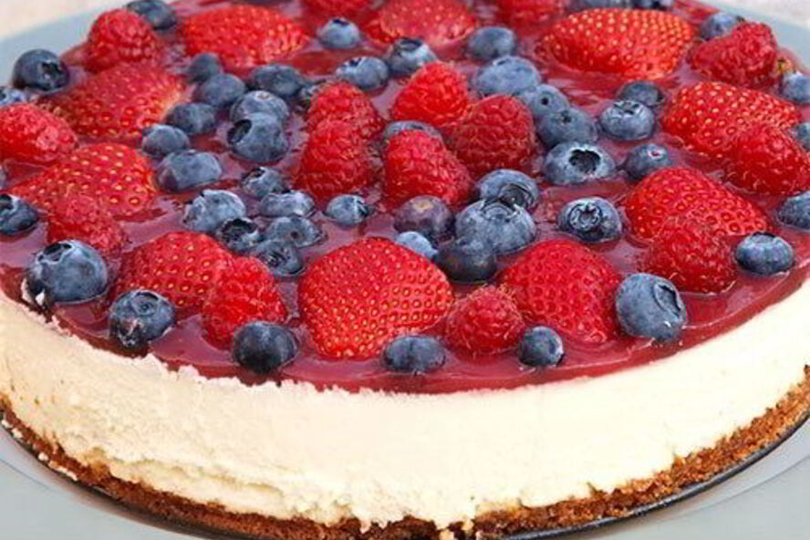 Рецепт ягодный чизкейк без выпекания