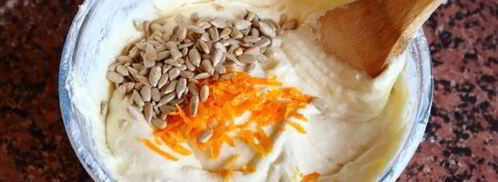 апельсиновый кекс с халвой в мультиварке. Шаг 9