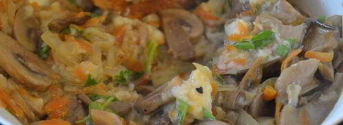 ароматный грибной кекс-пирог. Шаг 8