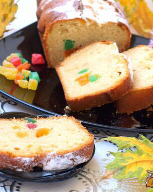 Йогуртовый кекс с цукатами