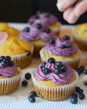 Капкейки с творожным кремом