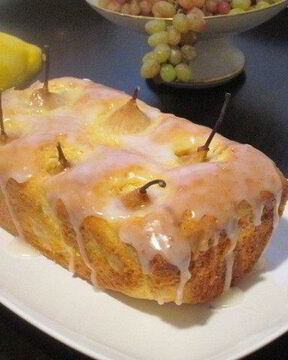 Кекс с грушами на лимонном джеме