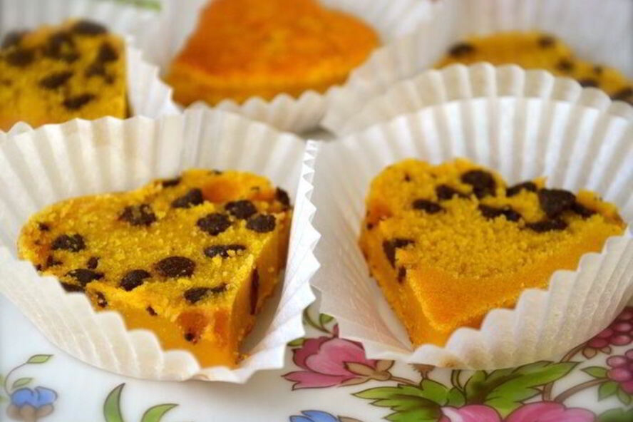 Рецепт кексики из тыквы сердечки