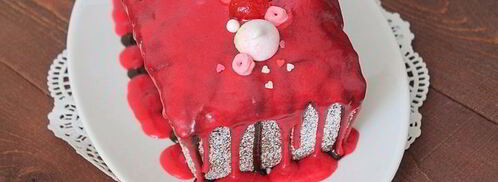 кокосовый кекс с бананами и вишней. Шаг 7