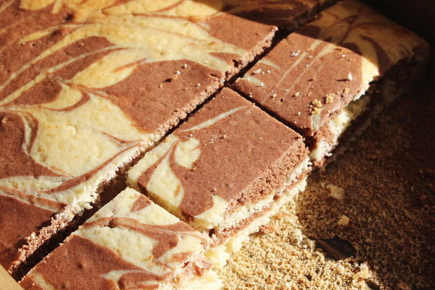 Рецепт мраморный кекс с лимонной цедрой