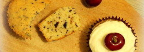 орехово-шоколадные кексы с черешней. Шаг 10