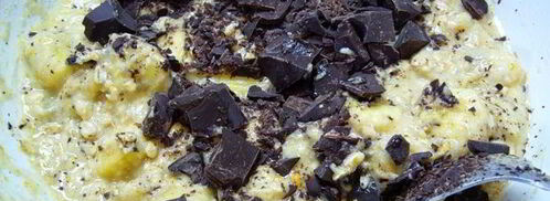 постный кекс с бананами, шоколадом и кленовым сиропом. Шаг 3