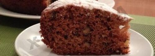 шоколадный кекс с орехами в мультиварке. Шаг 5