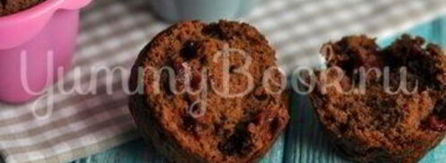 шоколадные кексы с вишней. Шаг 9