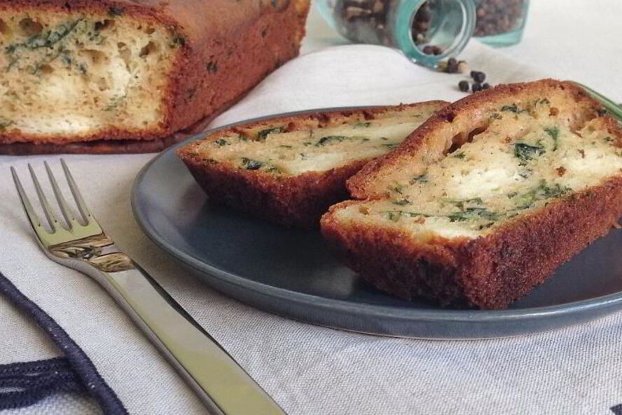 Рецепт сырный кекс со шпинатом