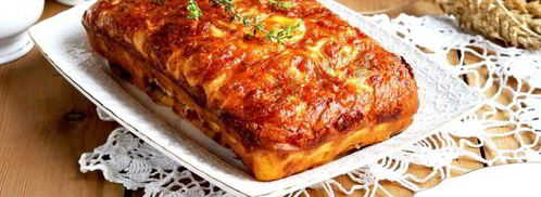 закусочный кекс с вялеными томатами, мясным ассорти, моцареллой и тимьяном. Шаг 8