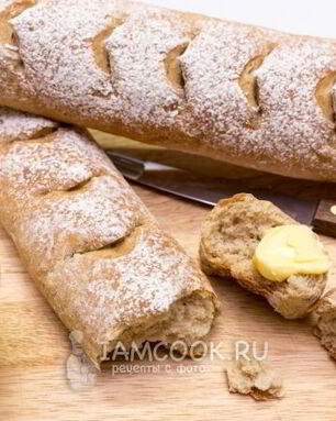 Багеты с цельнозерновой мукой и отрубями