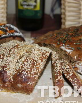 Хлеб бездрожжевой с орехами и сухофруктами