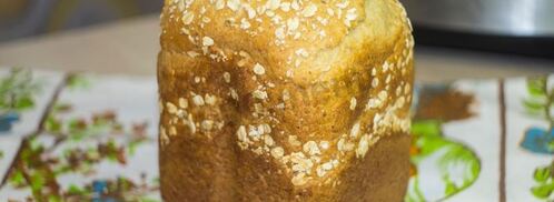 хлеб из овсяной муки в хлебопечке. Шаг 16