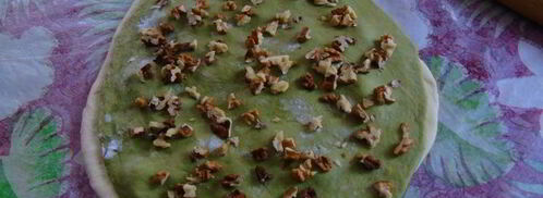 хлеб с чаем матча и грецким орехом. Шаг 10