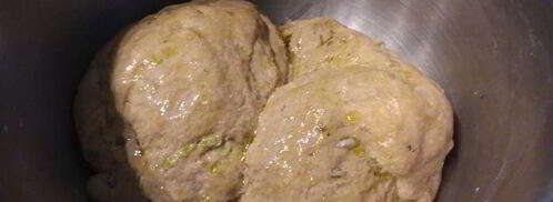 цельнозерновой хлеб с кабачком и семечками подсолнуха. Шаг 6