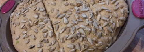 цельнозерновой хлеб с кабачком и семечками подсолнуха. Шаг 8