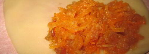 конвертики с морковкой и яблоком. Шаг 6