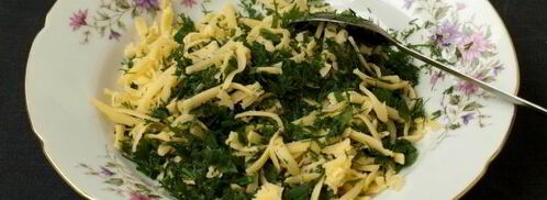 конвертики из лаваша с сыром и зеленью. Шаг 3