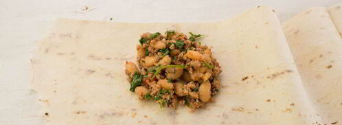 конвертики с мясом и фасолью в лаваше. Шаг 9