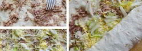 лаваш с консервами и сыром. Шаг 5