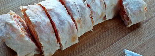 лаваш с корейской морковкой и ветчиной. Шаг 11