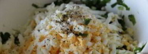 лаваш с луком и яйцом. Шаг 2