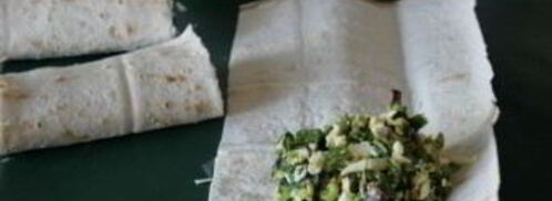 лаваш с луком и яйцом. Шаг 3